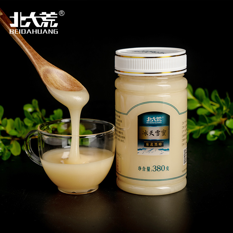 北大荒 东北黑蜂 椴树冰天雪蜜 纯蜂蜜380g高清大图