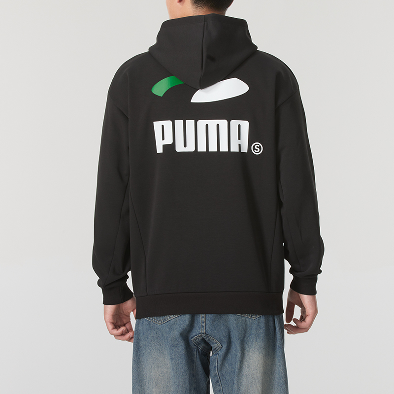PUMA彪马男装新款休闲运动保暖连帽卫衣套头衫628142-01 ZP