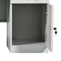 鑫虎威 办公家具1.4米大三抽两门办公桌加厚钢制铁皮电脑桌财务桌子带锁带抽屉写字桌