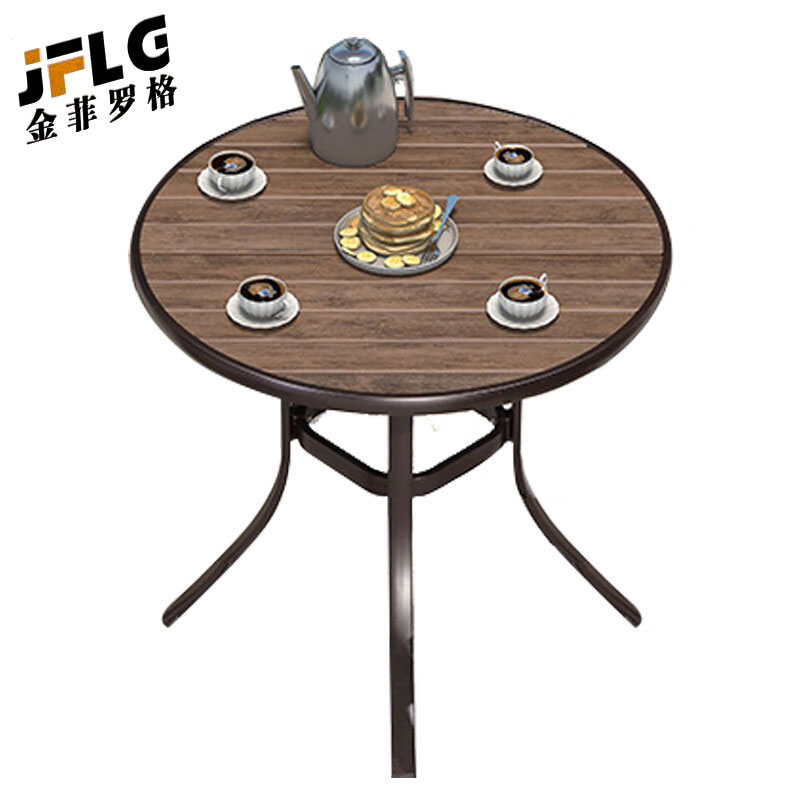 金菲罗格户外塑木阳台茶桌椅 【D80塑木圆桌】