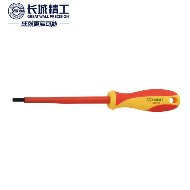 长城精工绝缘平头六角螺丝批工业级电工螺丝刀耐高压H3.0*7.5mm 299033