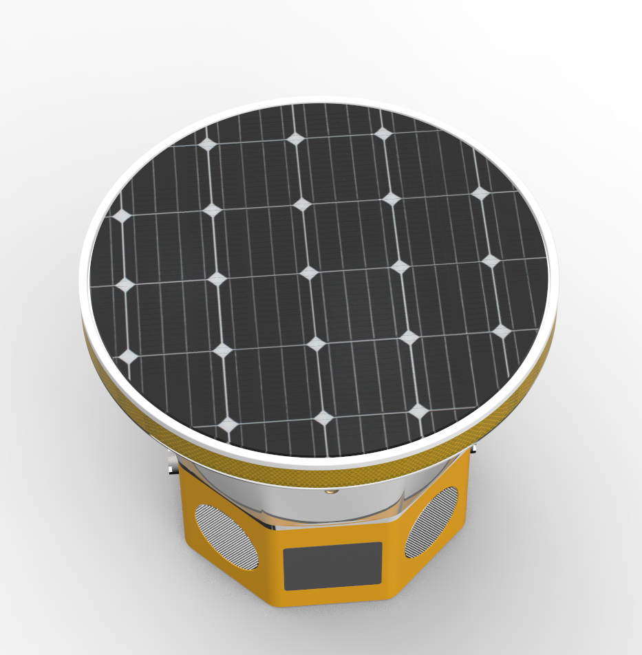 黑钻之光 HZ-X41 DC3.7V 0.5W 1Hz IP66 LED 太阳能智能激光语音警示灯(计价单位:套)黄色高清大图