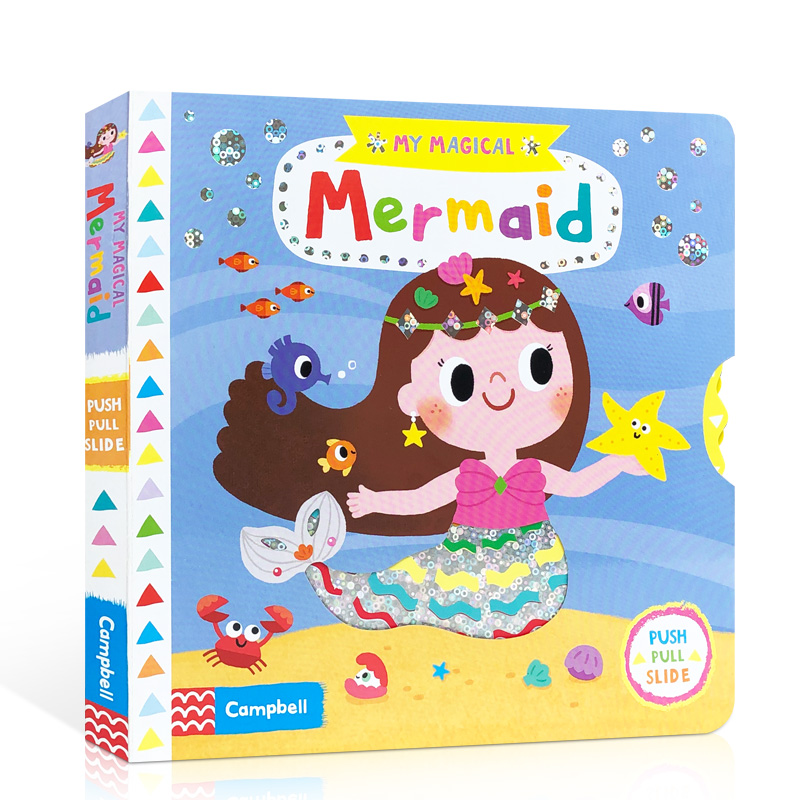 [醉染正版]英文原版绘本 My Magical Mermaid 儿童启蒙认知 机关抽拉滑动活动纸板书高清大图