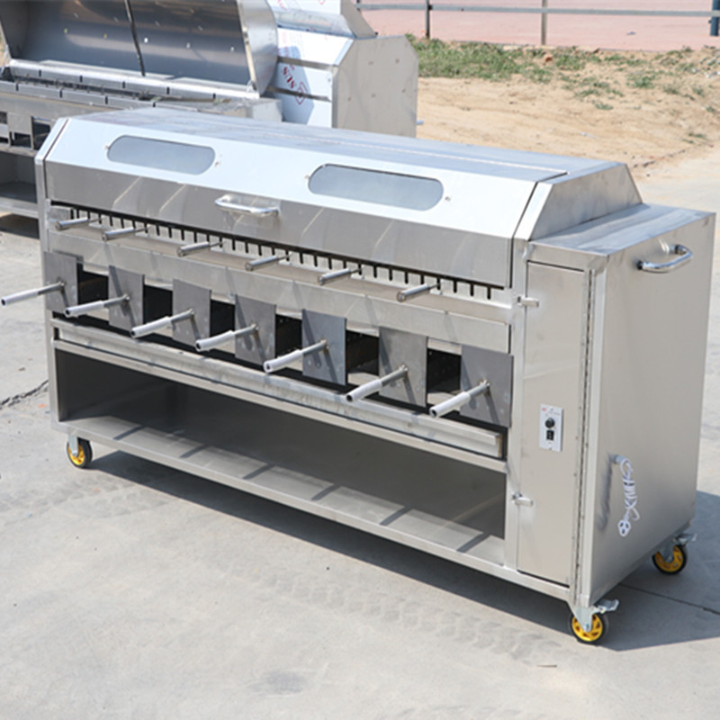 商用全自动旋转烤全羊炉子架子无烟烤羊腿羊排猪鸡兔子烧烤箱燃气时光