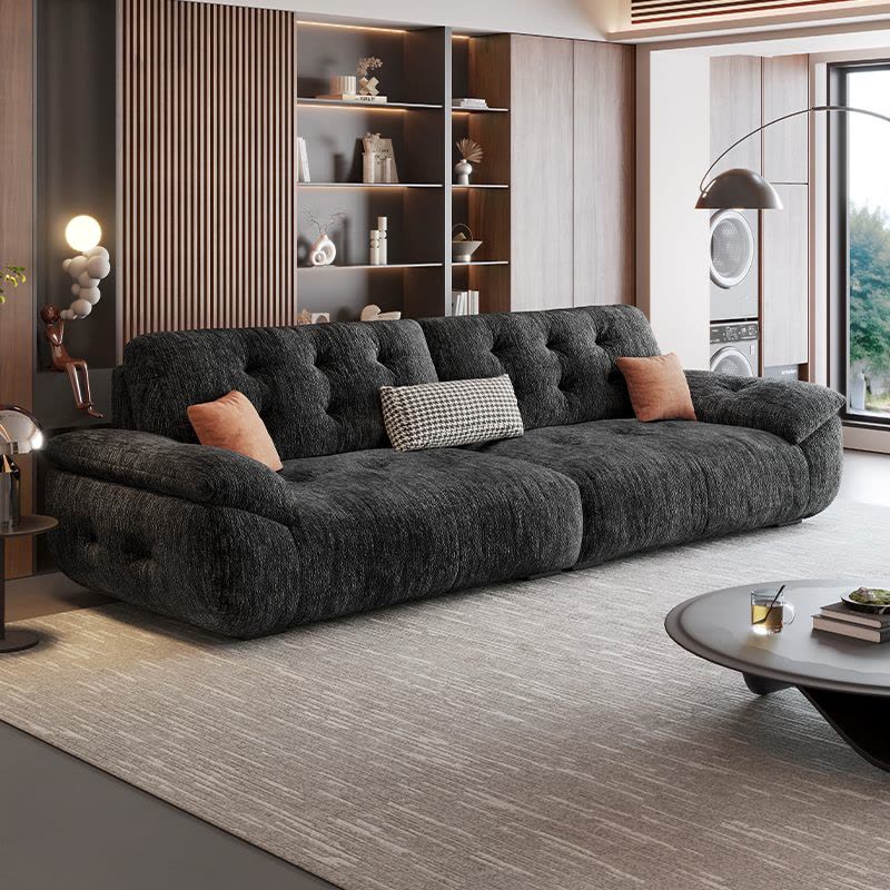 欧梵森 沙发简约现代布艺沙发小户型亲肤雪尼尔绒双人客厅直排沙发组合套装网红款客厅家具沙发套装图片