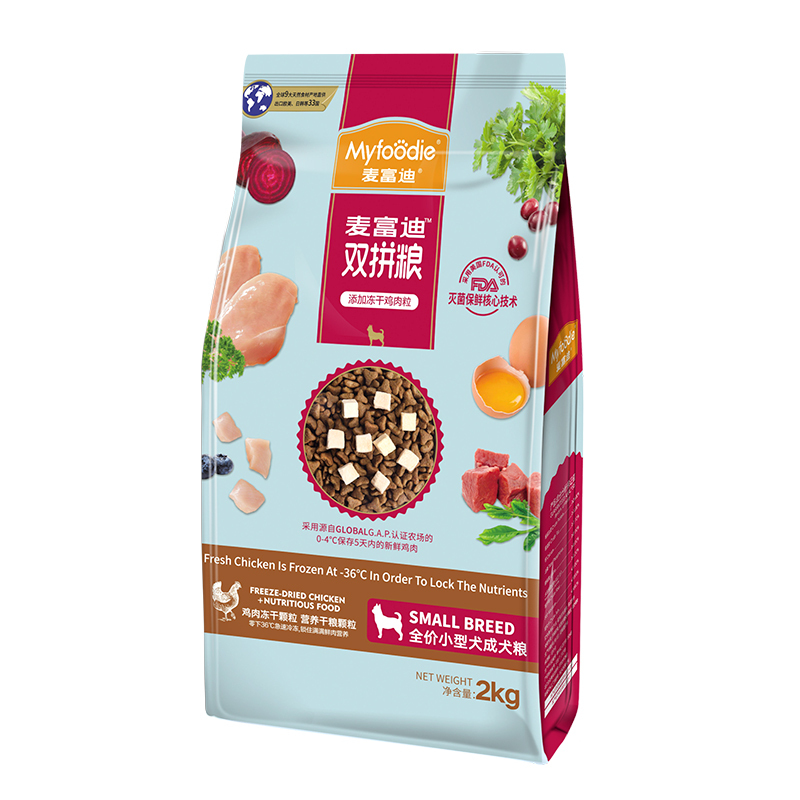 麦富迪狗粮冻干双拼粮小型犬犬主粮2kg视频