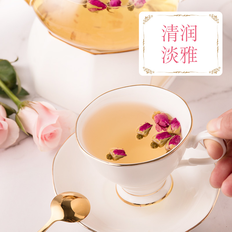 虎标玫瑰花茶100g 玫瑰花草茶非特级玫瑰花茶 天然玫瑰花草茶罐装高清大图