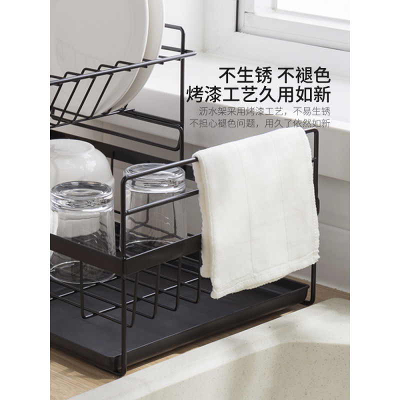 碗架厨房新型沥水架台面碗筷收纳盒晾放碗碟架盘子置物架收纳层架 三维工匠高清大图