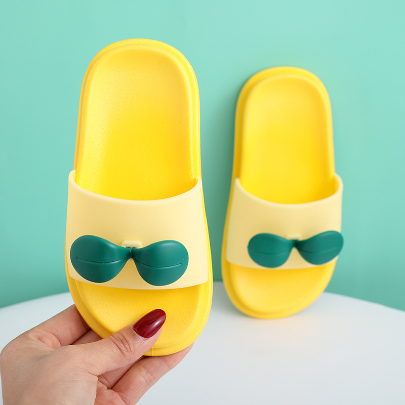 乐可爱夏季中性PVC可爱儿童拖鞋一字拖透气童鞋1-3-5-7-9岁男女宝宝防滑拖鞋