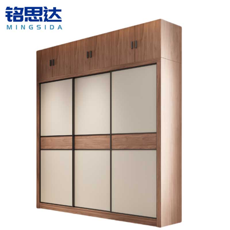 铭思达木质衣柜2米+顶柜套高清大图