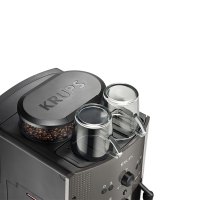 Krups EA810B80咖啡机全自动家用不锈钢研磨器咖啡机(灰色)意式现磨打奶泡浓缩商用小型进口恒温速热