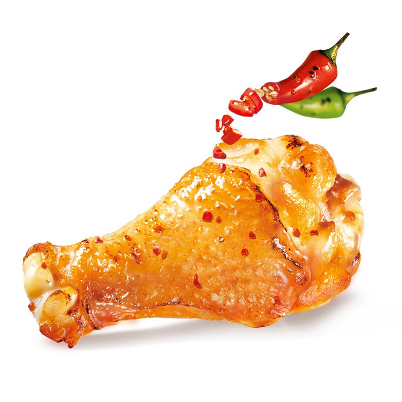 无穷即食鸡小腿休闲零食小吃烤鸡翅根香辣味60g*2袋高清大图