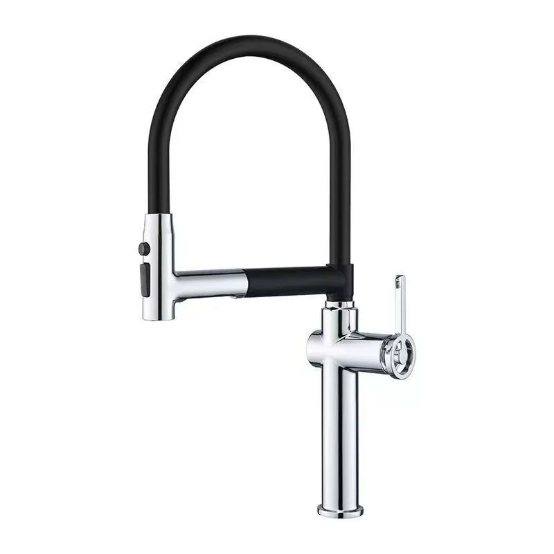 汉德斯科全铜厨房冷热水龙头洗菜盆伸缩抽拉式360旋转水槽洗碗磁吸万向旋转多出水龙头B85高清大图