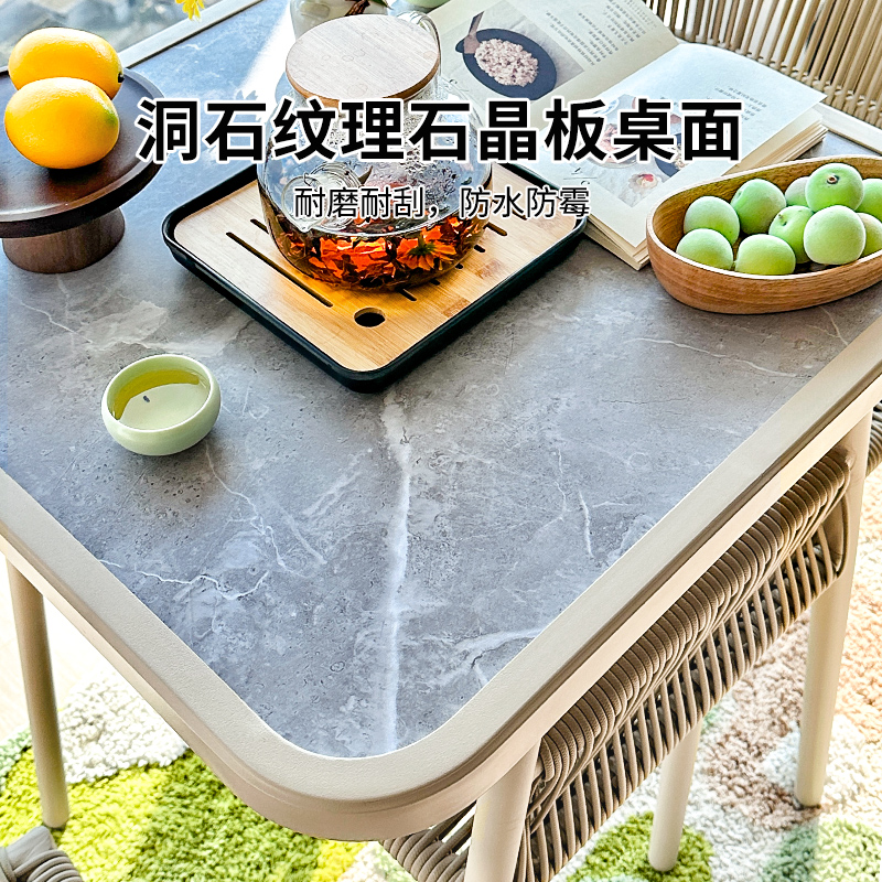 紫叶阳台桌椅藤椅茶桌椅组合小户型家用休息区休闲椅网红一桌二椅高清大图