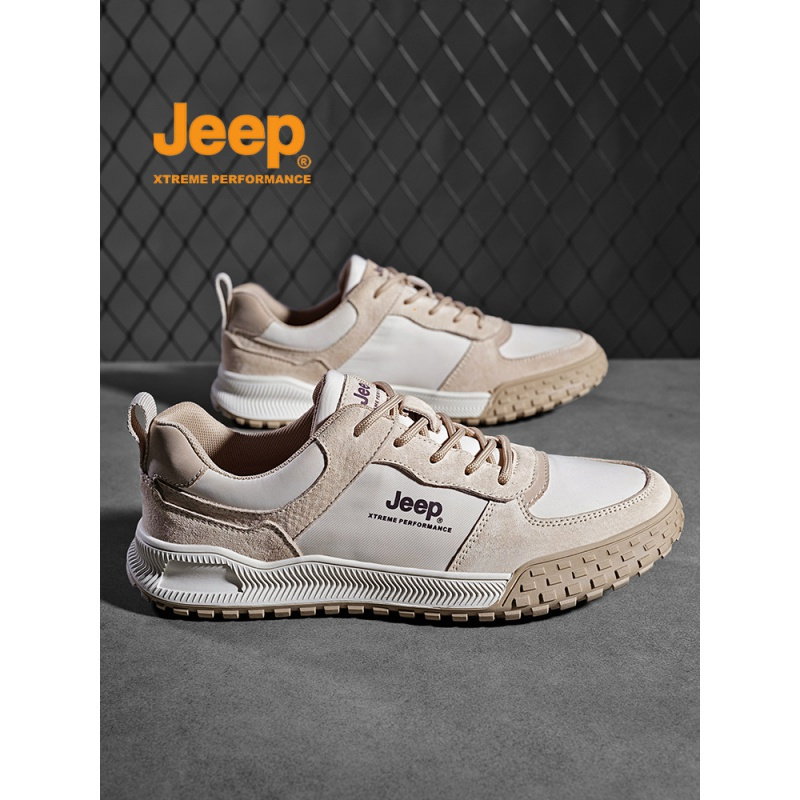 jeep男鞋新款品牌正品运动鞋男平底透气时尚百搭休闲鞋防滑旅游鞋