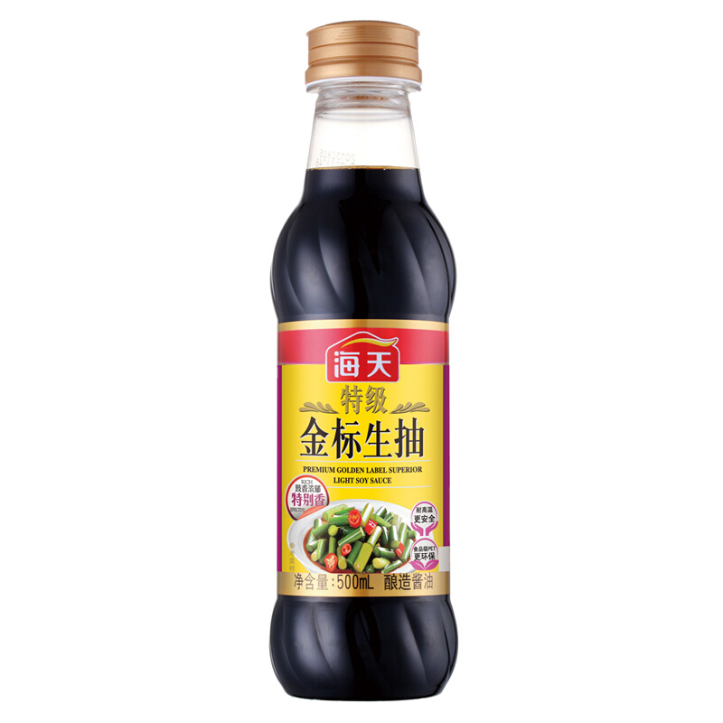 海天 金标铁强化生抽 500ML