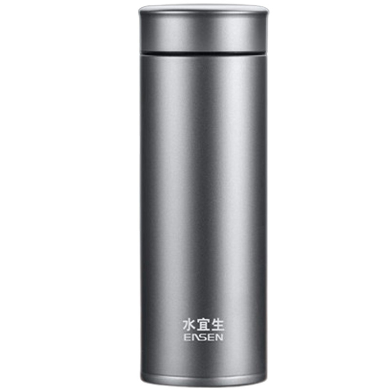 水宜生保温杯500ml高颜值锁热保鲜弱碱纯钛利落有型T805
