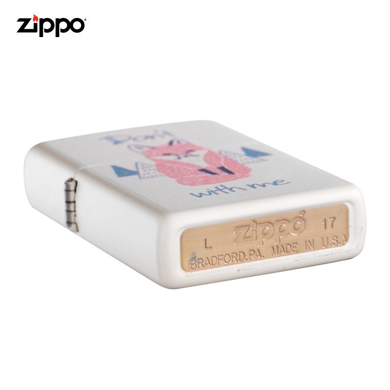 美国ZIPPO打火机 芝宝 自由的告白 煤油防风火机套装原装正版 奶油哑漆29615