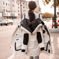子沫雨JMOORY2020新款军工装羽绒服女中长款情侣款韩版户外明星同款外套潮