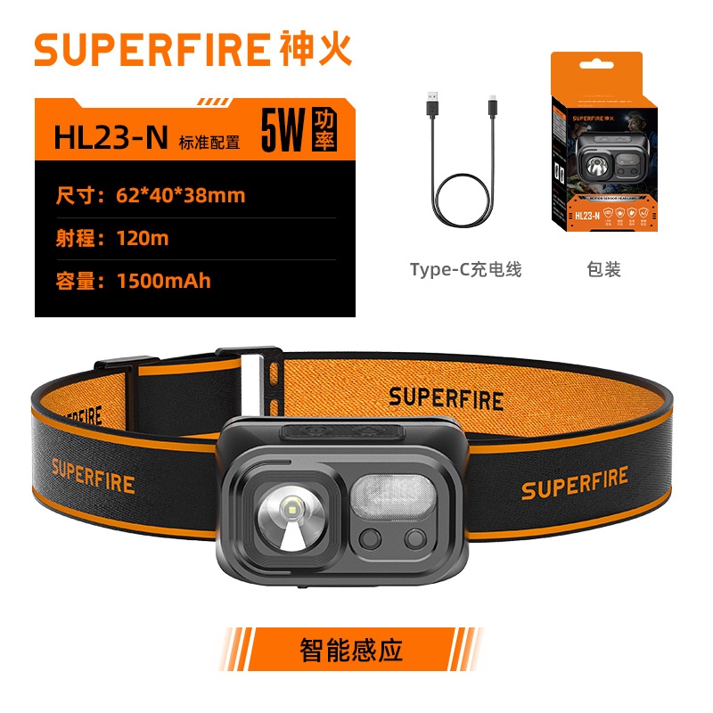 神火 头灯 HL23-N 9档可调 1个高清大图
