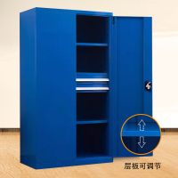 帅畅重型工具柜加厚物件工具储物柜工厂铁皮柜汽修厂零件收纳柜蓝色四层二抽