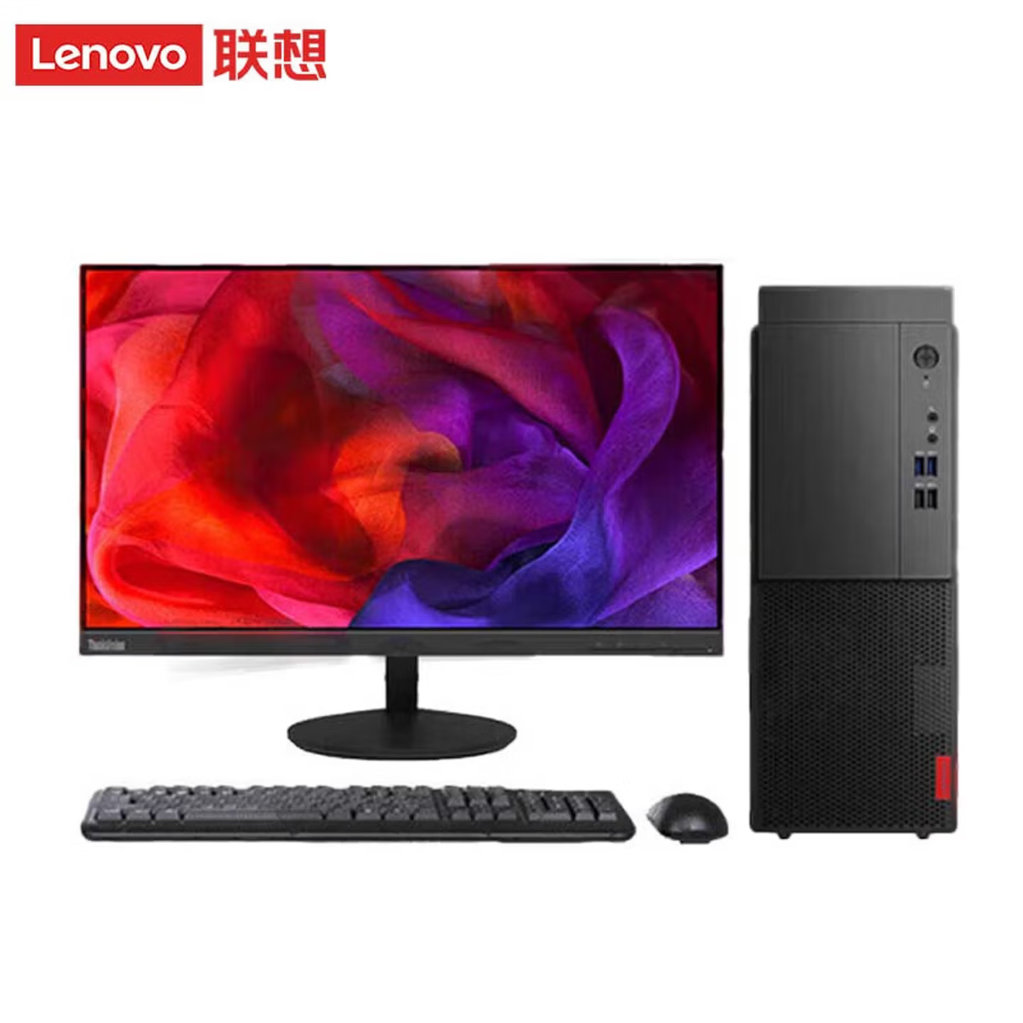 联想开天M70h G1t国产信创办公台式电脑+23.8英寸升级海光3350/16G/512G+1T/6G独显/政企版系统高清大图