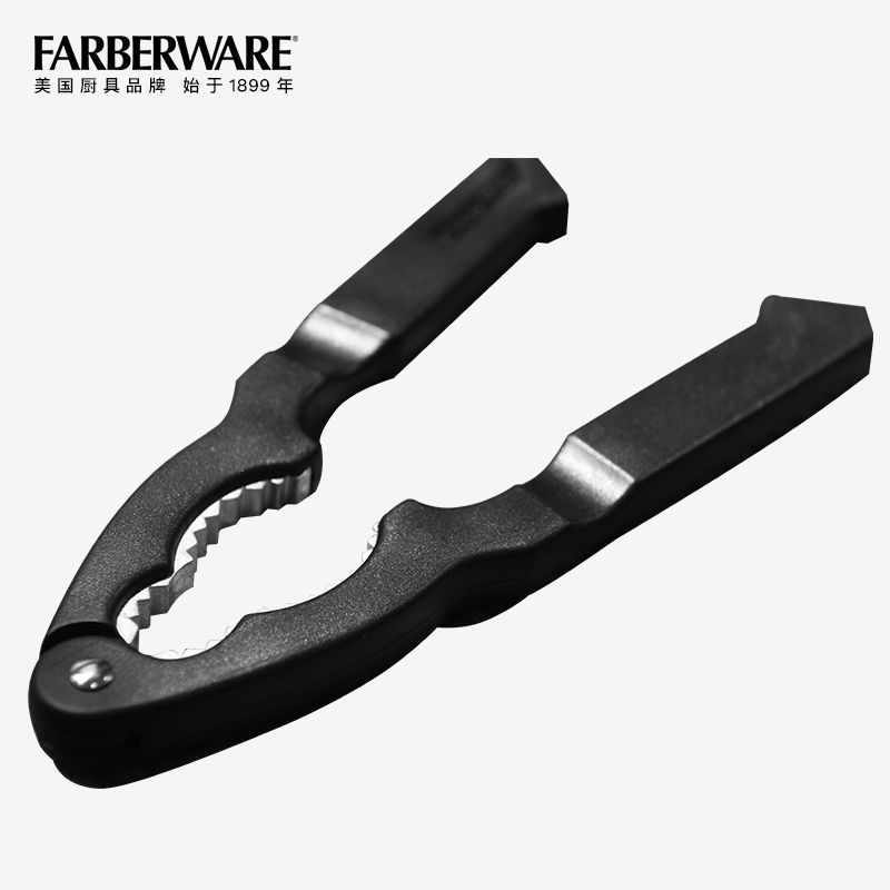 美国生牌Farberware 厨房工具锌合金多功能加厚坚果海鲜胡桃夹剥壳器