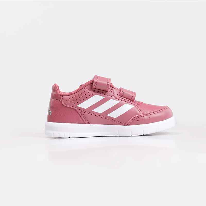 adidas阿迪达斯儿童运动休闲鞋 女训练鞋女婴童宝宝轻便魔术贴耐磨运动鞋训练鞋B37976 0-3岁婴童款