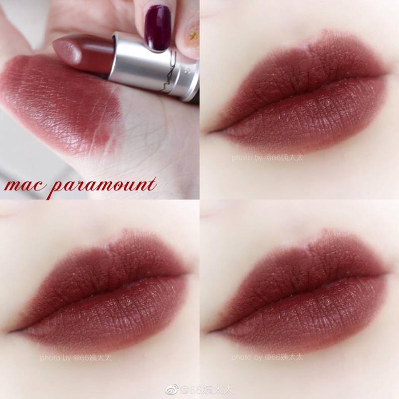 mac魅可口红唇膏paramount棕调砖红持久显色
