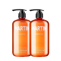 马丁Martin男士古龙香氛洁净去屑洗发水500ml+洁净滋养沐浴露500ml 去屑止痒 舒缓滋润