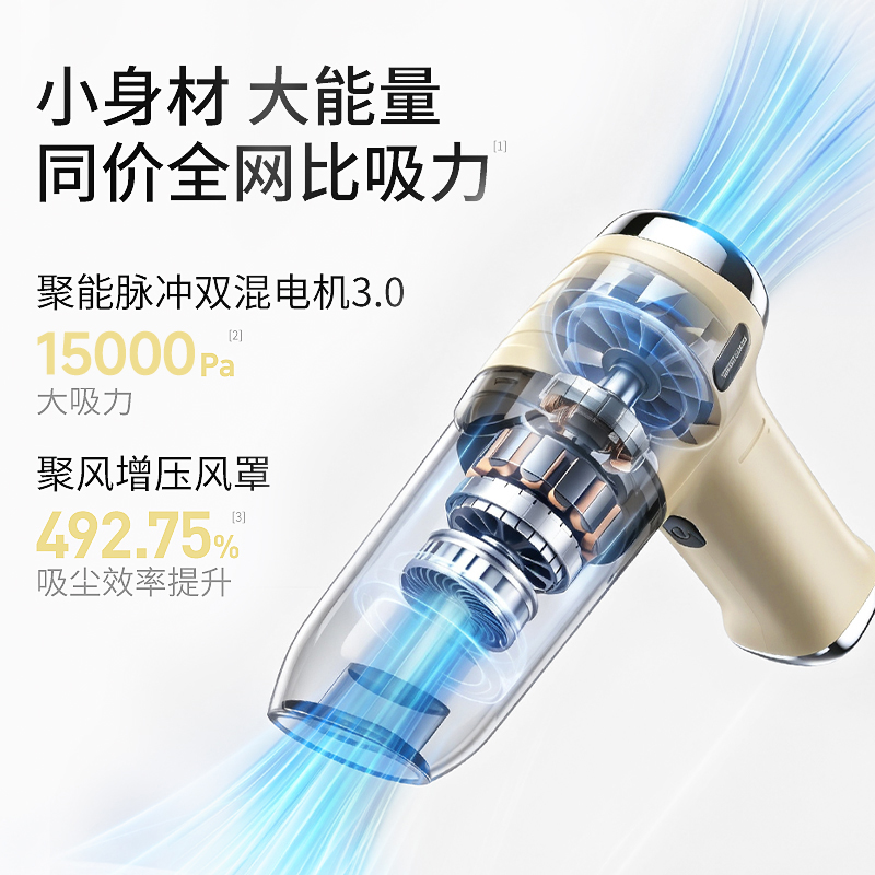 2026新款车载吸尘器小型迷你手持车用超强大吸力吸吹两用Z3213高清大图