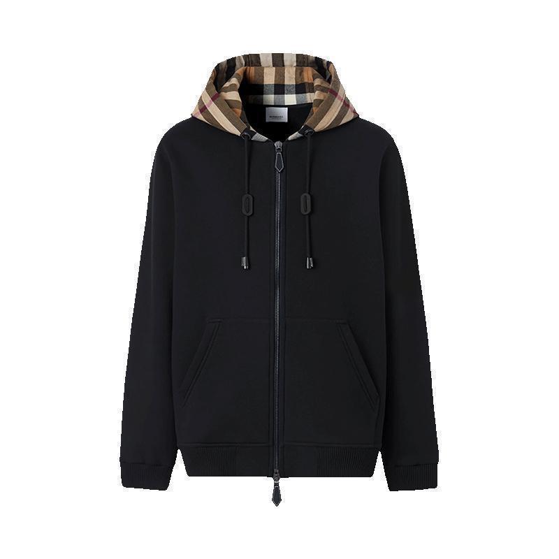博柏利burberry男款棉质连帽拉链卫衣开衫运动衫外套8060705