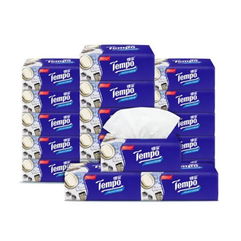 得宝(TEMPO)抽纸 无香4层90抽*18包 餐巾纸 卫生纸