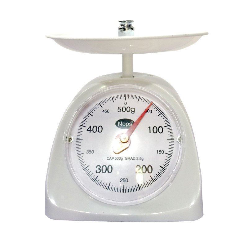 500克1千克家用机械厨房秤老式称小台称托盘天平指针称弹簧塑料称