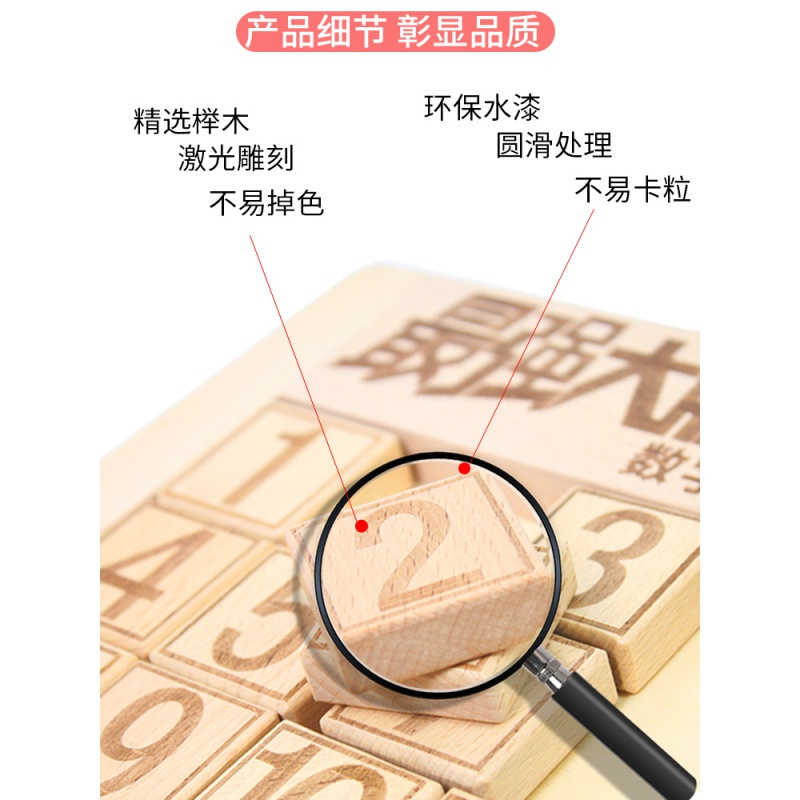 大脑数字华容道数学滑动拼图三国迷盘儿童玩具小学生正版 全系列套装(4款)[8粒+15粒+24粒+35粒]送3礼