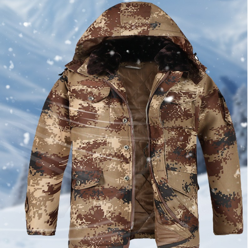 秋冬加厚荒漠棉大衣迷彩色m码jyn1002视频