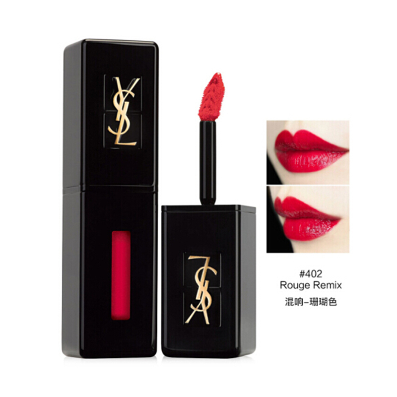 圣罗兰(YSL)唇釉5.5ml 402# 混响 黑管唇釉唇蜜唇彩 持久保湿滋润