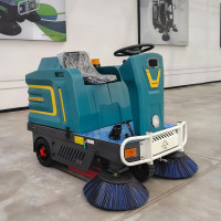 勇夺驾驶式扫地机车电动清扫车工厂车间用物业小区路面树叶清洗用学校市政小型吸尘马路保洁环卫清洗室外地下车库 1300墨绿