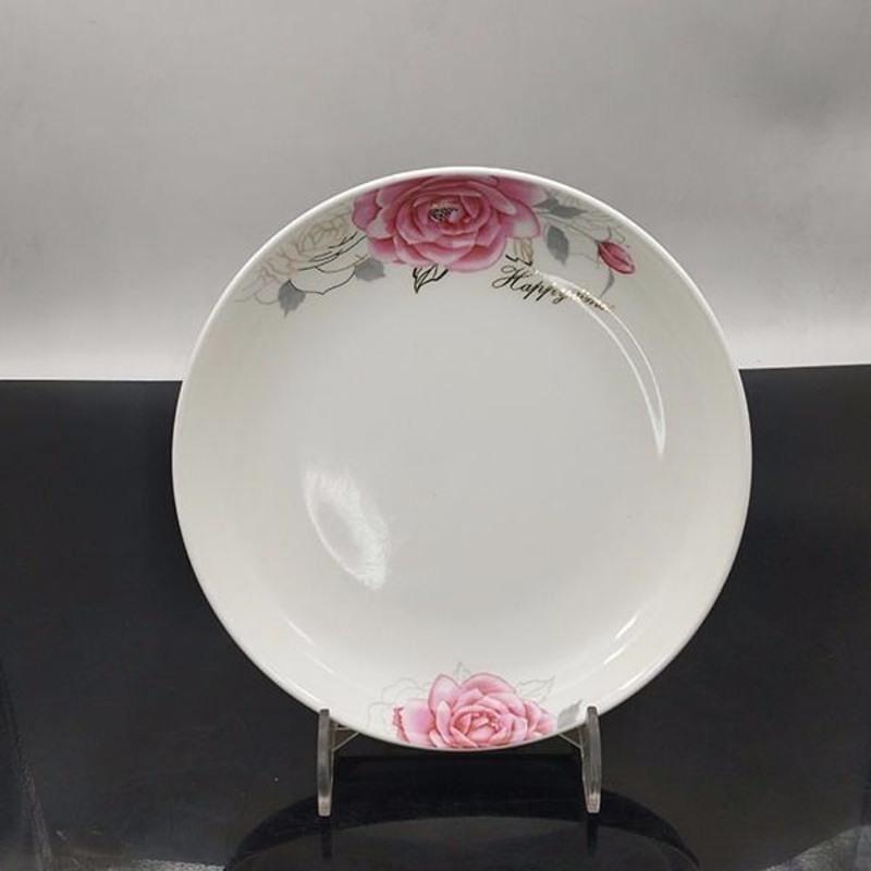 家用加厚青花瓷菜盘8寸盘子陶瓷餐具中式菜碟7寸骨瓷深盘汤盘 8英寸饭