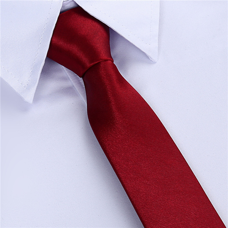5cm休闲韩版窄版易拉得懒人拉链领带男正装商务黑色纯色光面学生领带