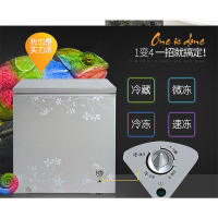 Midea/美的 BD/BC-145KMQ 145升 顶开门 卧式冰柜 单温一室 冷冻冷藏转换 家用卧式冷柜小冰柜