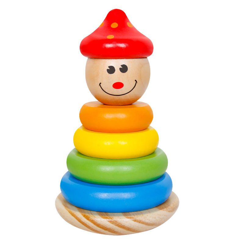 彩虹塔叠叠乐套圈圈婴儿童益智套塔早教玩具012一3岁宝宝不倒翁彩虹塔
