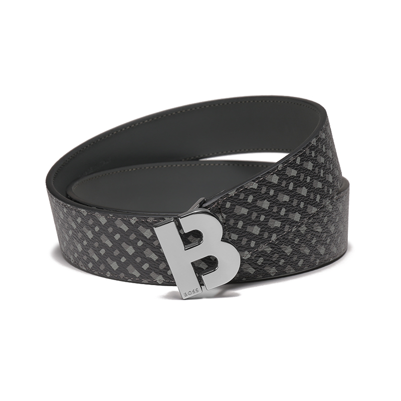雨果博斯hugoboss男士不可裁剪b搭扣皮带腰带50475277