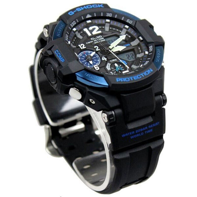 CASIO卡西欧 石英表 男 G-SHOCK系列双显户外运动休闲多功能男士表