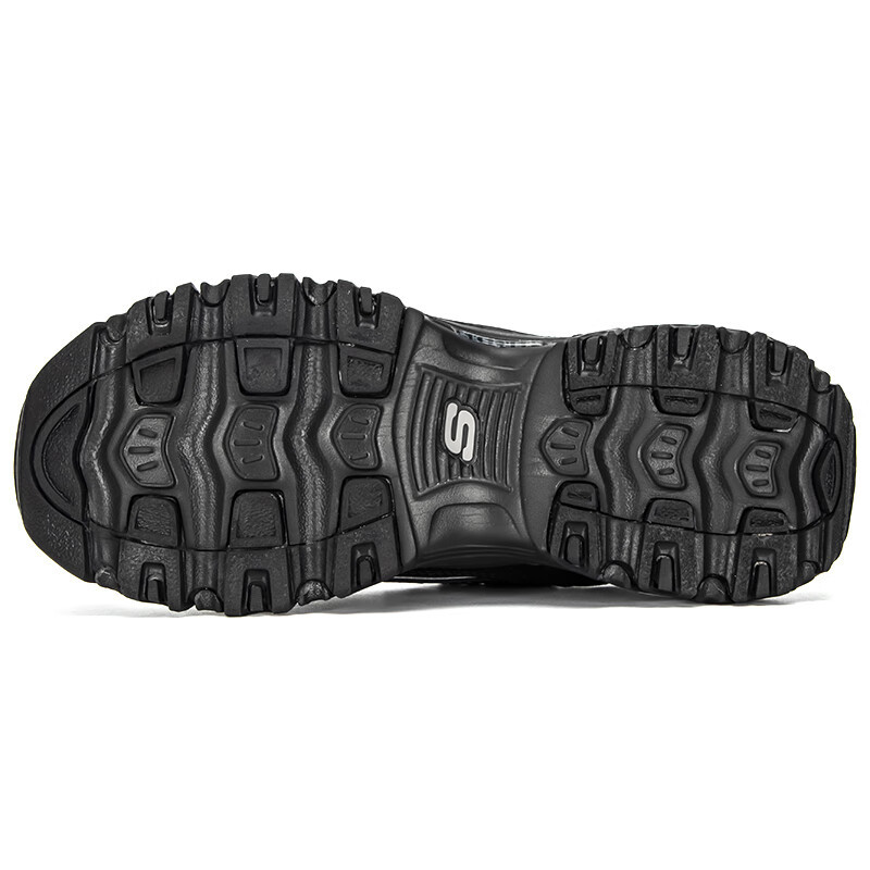 斯凯奇(Skechers)女鞋2023秋季新款黑武士运动鞋厚底增高老爹鞋经典复古透气休闲鞋 66666179-BBK 3