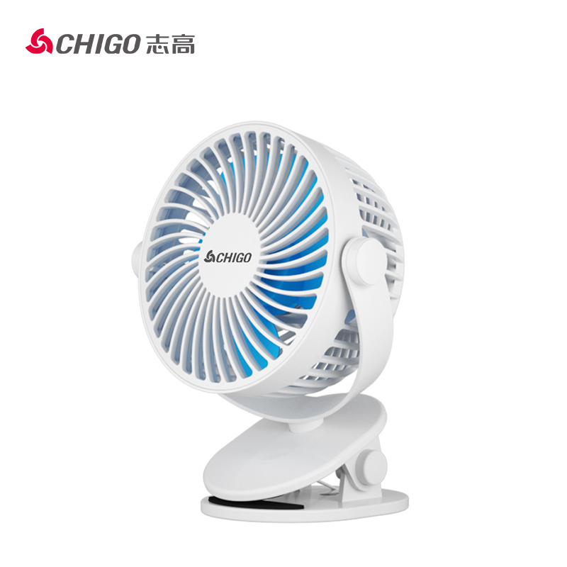 志高(CHIGO)迷你台夹小风扇usb电风扇台式桌面办公室学生宿舍床头轻音电风扇F7-1(A)
