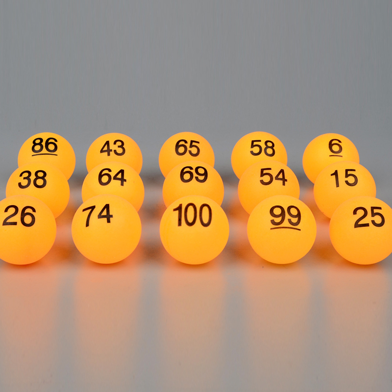予力YL-3005数字乒乓球 直径4CM 橘黄色 抽奖用球