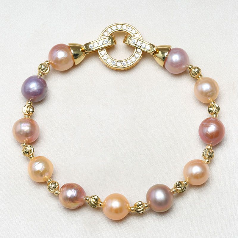 14cm巴洛克珍珠天然淡水异形珍珠手链炫彩珍珠项链珍珠项链送妈妈