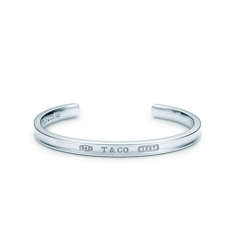 蒂芙尼TIFFANY&CO.经典1837 窄版开口手镯 925银手镯
