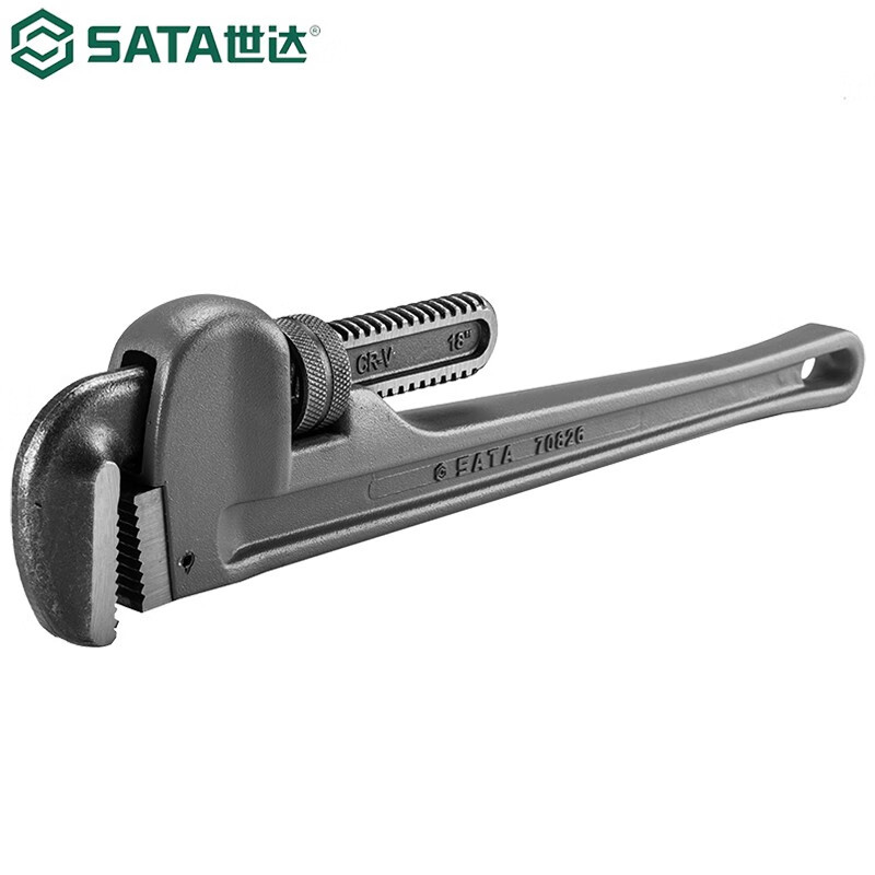 世达(SATA) 工具铝合金管子钳家用小水管管丝管钳工具大号管钳(70826)18“